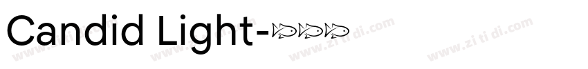 Candid Light字体转换